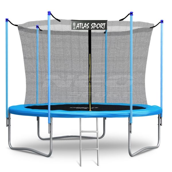 Atlas Sport trampoline 252 cm (8ft) with internal mesh and BLUE ladder